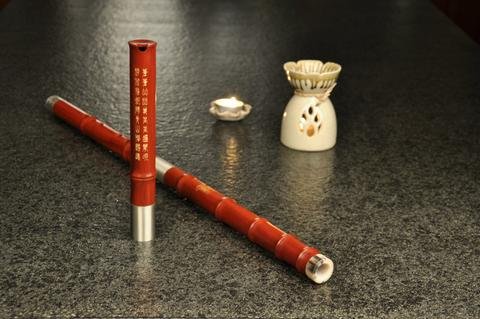 Concert Level Purple Sandalwood Flute Xiao Instrument Chinese Shakuhachi 3 Sections