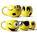 Produktbild 5 x Emoji Kaffeebecher Emoticon Tasse Smiley Wifi Love Frühstückstasse Tee