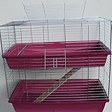XXL 1m doppel Hasenkäfig Meerschweinchenkäfig rot