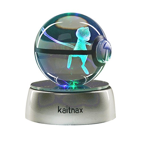 Preisvergleich Produktbild Kaitnax 3D-Lasergravierte Kristallkugel (50 mm) mit LED-Licht Mew