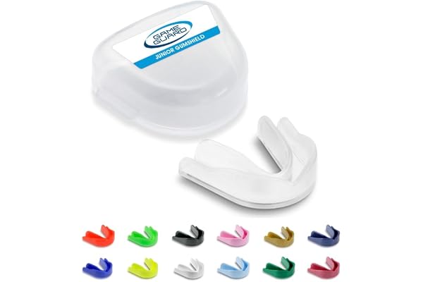 GAME GUARD - Protège-dents pour la boxe, le rugby, le hockey, le karaté, le taekwondo/protège dent pour enfant, junior de 8, 9, 10, 11, 12 ans. Approuvé CE - Protège leurs dents et leurs