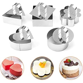 Achort 5 Stück Kuchenform Edelstahl Kuchen Ring Kuchenform Kochring