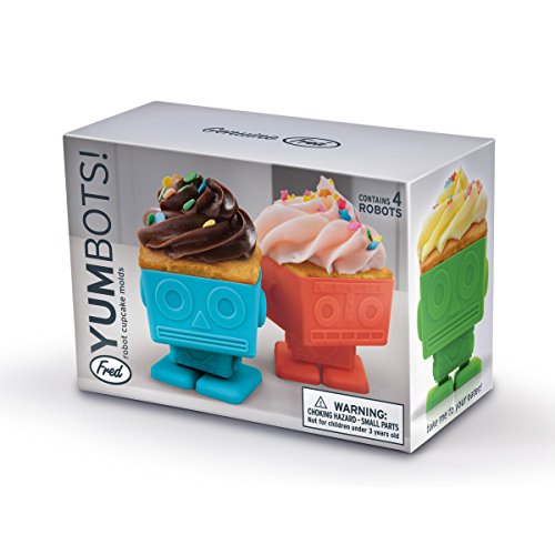 Fred & Friends YUMBOTS Robot Baking Cups, Set of 4