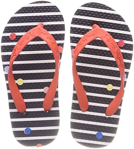 Tom Joule Girls’ Y_JNRFLIPFLG Flip Flops, Blau (Navy Stripe Fun Spot), 10 UK