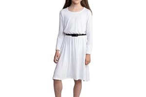 Jami Juniors - Cute Girls' Dresses Skater Mini A-Line Style with Belt, Sleeveless & Long Sleeve Options, Perfect for Parties & Special Occasions, Flattering Flare Frankie Fit