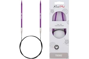 KnitPro KP51145 Aiguilles Circulaires Fixes Bois Multicolore 120 cm x 5 mm