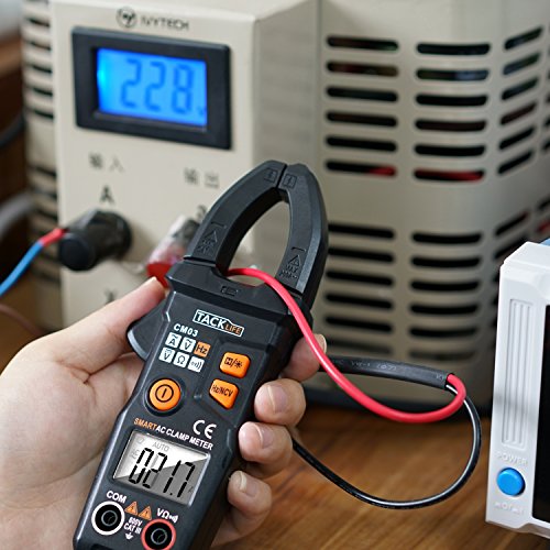Tacklife Professional CM03 Digital Clamp Meter Smart vollautomatischer Zangenmultimeter mit 6000 Counts AC/DC Spannungsprüfer Stromtester mit Hintergrundbeleuchtung - 6