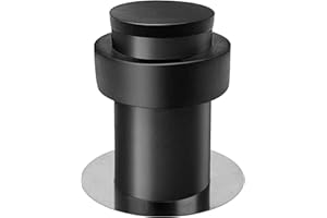 DURDIIY Odbojniki do drzwi ze stali nierdzewnej, ograniczniki do drzwi z tłumiącym dźwięk, gumowy górny, samoprzylepny ogranicznik do drzwi, montowany na podłodze, uchwyt do drzwi, montowany na ścianie