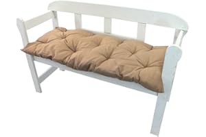‎NYVI NYVI Bankauflage Ibiza 110x45 cm Beige - Polsterauflage für Gartenbänke Gemütlich & Langlebig - Sitzauflagen für Bänke Outdoor & Indoor - Sitzkissen Auflage Bank Sitzbank