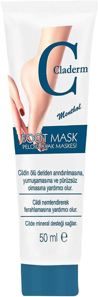 Claderm 50 ml Tüp Kil Ayak Maskesi Menthol