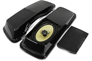 CRAFTRIDE Couvercle avec Haut-Parleur p. Sacoches Rigides pour Harley-Davidson Touring 94-13 Noir