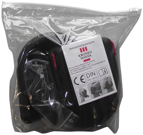 Ironside 166101 Knieschoner, schwarz aus Polyurethan Schalenform, mit Elastik-Bändern