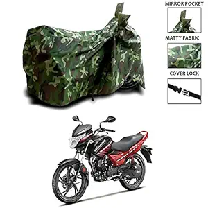 ANTHUB Water Resistant Bike Body Cover for Hero Glamour UV Ray Dirt Dustproof (PR196-Multi Colored)