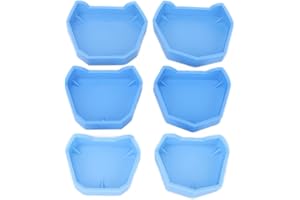 SHANRYA Base de modèle de plâtre dentaire, 6 pièces modèle de laboratoire dentaire robuste en silicone bleu pour les types de palettes