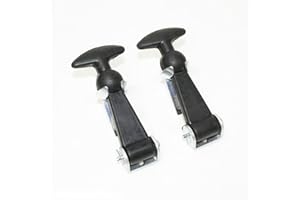 CARJOY Universale Kit di ganci in gomma per cofano nero con serratura e cappuccio per uso rally