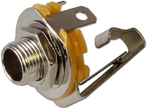 6.35mm 1/4" Jack Mono Switched Chassis Panel Mount Female Socket Connector