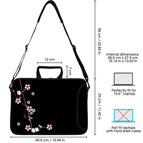 Sidorenko 15-15 6 Zoll Laptoptasche   Laptop Umh  ngetasche  Stilvolle Designer - Computer - Notebook-Schultertasche aus Neopren Schmutz- und Wasserab