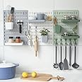 Flipco Punch-Free Perforated Board Kitchen Workshop Pegboard Wall Pegboard Floating Shelves Door Back Pegboard Peg Boards Storage Wall Mount Peg Board Organizer Bracket Office Panel Plastic