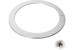 Flewdart roseta tubo chimenea 200mm, Manguito chimene 200 mm Dimensiones 200 x 256 x 5mm Acero Inoxidable Resistente al calor para chimenea tube (200mm 1pcs)