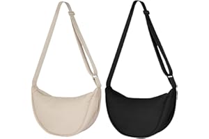 Aucuu Damska torba na ramię w kształcie półksiężyca, damska torebka na ramię z regulowanym paskiem, przenośna torebka na ramię dla kobiet