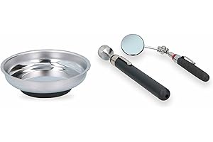 KINZO Set di 3 ciotole magnetiche combinate con calamita telescopica e specchio