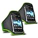 Produktbild ONX3 - TWIN PACK - Samsung Galaxy Beam 2 verstellbarem Schultergurt Jogging Wandern Gymnasium Sports Armband (Grün)