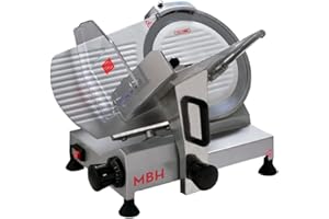 MBH - MAQUINARIA BAR HOSTELERÍA MBH - Cortadora de fiambre profesional 250 mm. Cortafiambres industrial para hostelería.
