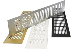 VIPSTAR Aluminium Air Vent Grille - Furniture Metal Ventilation Cover - Built-in Appliances. (100mm x 500mm, Silver)