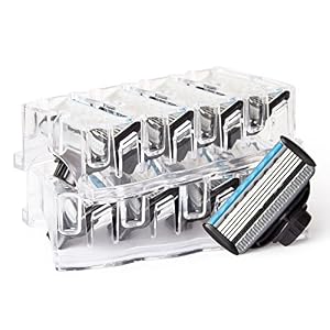 QSHAVE X5 Blade (5-Blade) Razor Refills/Cartridges with Trimmer Fit QSHAVE Blue Series Razor (12 Cartridges) - Image 3