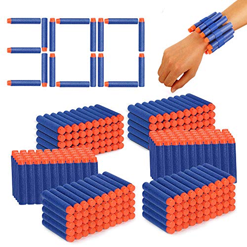 ARANEE Dardi per Nerf 200pcs Scatola Piena Universal Schiuma Freccette con Cinturino da Polso per Nerf N-Strike Elite Series Retaliator Blasters Pistola Giocattolo