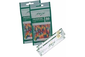 ‎PURIZE 100x PURIZE Xtra Slim Size 6mm Aktivkohlefilter 2 PURIZE Papers (Rainbow)