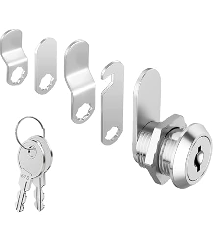 Serratura Per Cassetta Postale 20mm FOGAWA - Con 2 Chiavi E 5 Piastre Di Montaggio - Foto 2