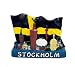 Produktbild zamonji 3D Harz Kühlschrankmagnet. Welt Tourismus Souvenirs Home Dekoration - Schweden (Stockholm)