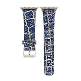 TianranRT Bling Glitter Leder Handgelenk Ersatz Strap Uhr Band für Apple iwatch (E, 38mm)