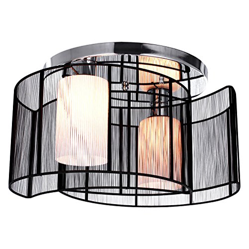 LightInTheBox Ceiling Light Modern Design Bedroom 2 Lights Black, Modern Home Ceiling Light Fixture Flush Mount, Pendant Light Chandeliers Lighting, Max 40W