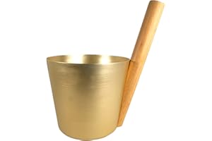 SudoreWell® Seau de sauna 5 L - accessoire pour sauna avec poignée en bois de bambu