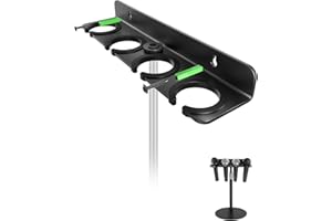 Etour [2025 Upgrade] Multi Microphone Holder for Mic Stand Storage Organizer for Multiple Handheld Dynamic Wired and Wireless Mic Wall Mounter or Rubber Padding to 5/8" or 3/8" Threaded - Up to 4 Mics