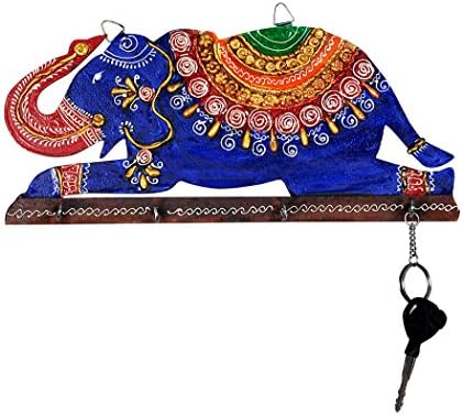 Vaibhav Jewellery & Arts Wooden Elephant Design Key Hanger (30 cm x 1 cm x 13 cm)