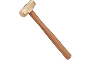 PH PandaHall Martello In Ottone Massiccio Da 1 libbra con Manico In Legno per Strumenti di Creazione di Gioielli, 298x76x30mm