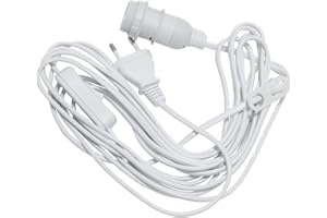 MARELIDA Kabel mit Lampenfassung für Leuchtsterne (Papiersterne, Faltsterne, Fenstersterne) und Hängeartikel - E14 Fassung (mit Schalter, 5.0)