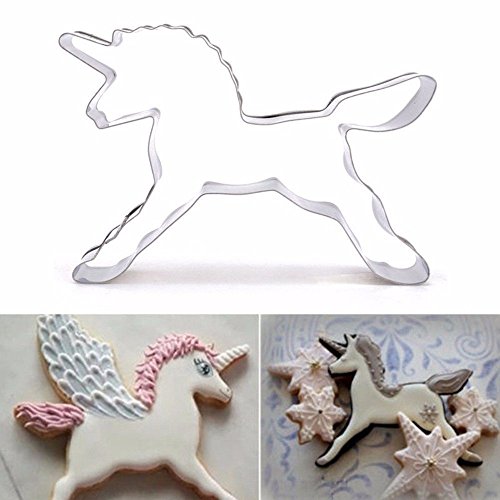 Edelstahl Einhorn-Form Unicorn Cutter DIY Cookies Fondant Form Plätzchen Keksform Ausstechformen Deko Kuchen Fondant Schneider Werkzeug - 5