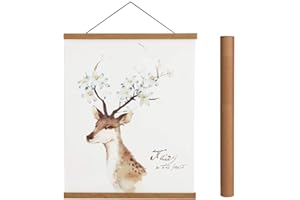 Sanauto Posterleiste Posterschiene Poster, Magnet Magnetische Holz Poster Aufhänger Halter Rahmen Leisten Bild Bilder Bilderleiste Bilderrahmen 70x100 70x50(70cm, Teak)