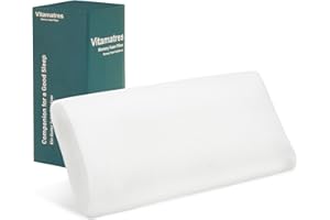 Vitamatres Orthopädisches Kopfkissen, Hergestellt aus Kühlendem Memory-Schaum mit Thermostatischer Anpassung, 7 cm Höhe Ultradünnes Antischnarchkissen Dünnes Bauchschläferkissen