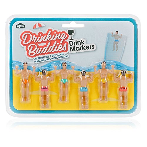 Drinking Buddies Glasmarkierer im 6er Set – Strandboys Glasmarker Glasmarkierung Sommer - 5