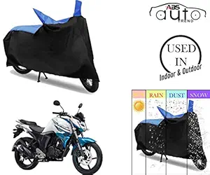 ABS AUTO TREND Bike Body Cover for Yamaha FZ-S-FI(V2.0) (Black, Blue)