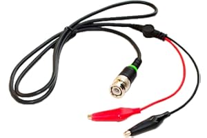 Aofan Messkabel BNC zu Krokodilklemmen (2x) - 110 cm Prüfspitze für Oszilloskop, 50 Ohm, 500V