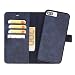 Produktbild FREDO iPhone 7/8 Plus Hülle Leder Abnehmbare 2 in 1 Handyhülle inkl. Kartenfächer für Apple iPhone7 / 8 Plus Handytasche/Cases mit Magnet/Hand Made in Europe (Navy Blau)