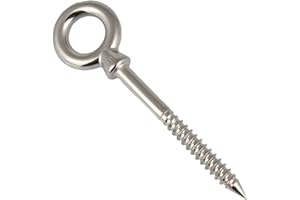 Augbolzen mit Holzgewinde und Teilgewinde 12 x 120 mm - 2 Stück - Edelstahl A4 - Ringschraube Augenbolzen I BOOTSTEILE BRAUER®