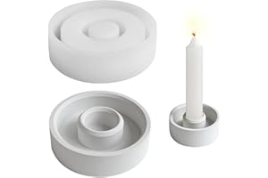GZWY Silikonform Kerzenhalter Gießform Kerzenhalter Silikonform DIY Runder Gießform Kerzenhalter Stabkerze, Stabkerzenhalter Silikonform für Wohndekoration Kunst Dekoration (#3)
