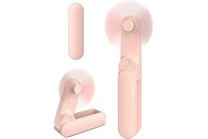 AJGVQ Mini Ventilatore Portatile, Ventilatore USB Ricaricabile, Max 14ore Ventilatore da Tavolo Pieghevole, Ventilatore Silenzioso e Potente, Ventilatore da Scrivania per Viaggi, Ufficio, Campeggio, Regalo